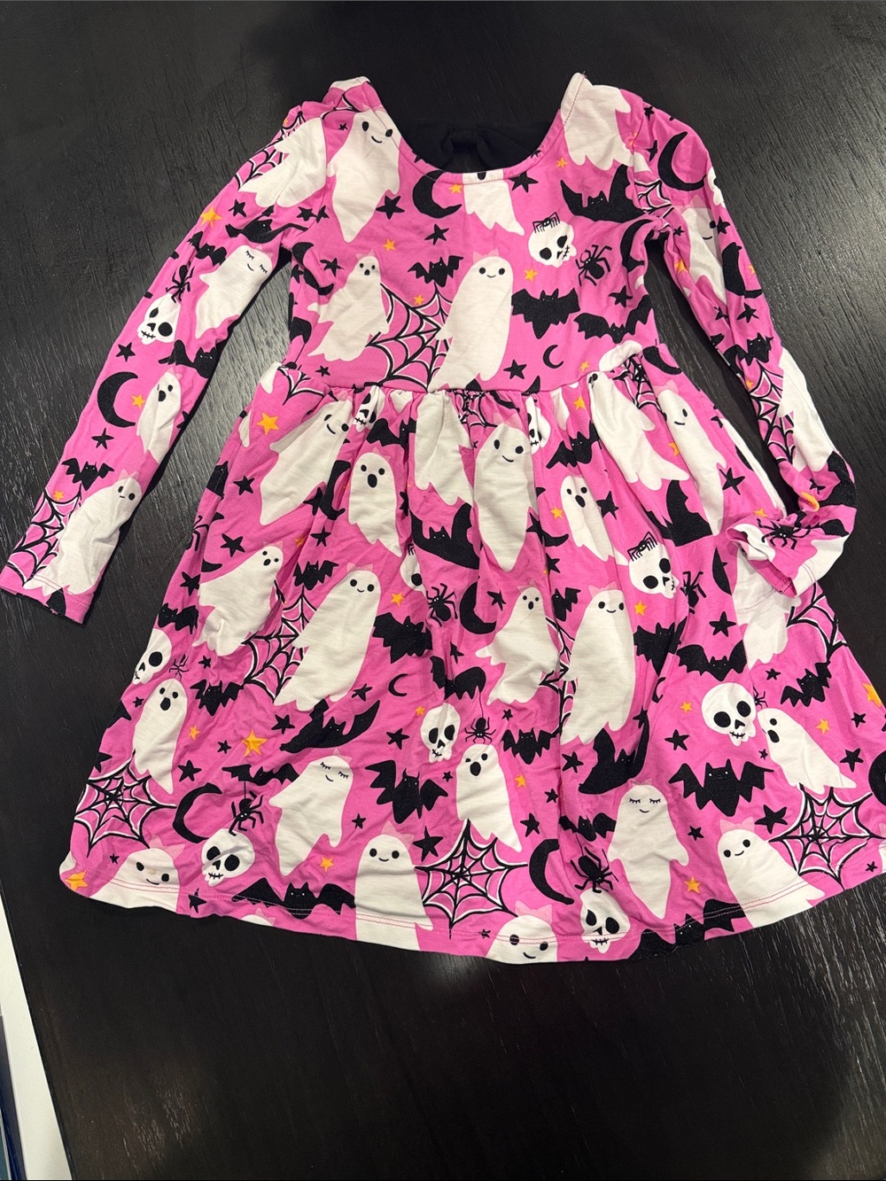 Little Sleepies Pink Ghost Print Halloween Dress